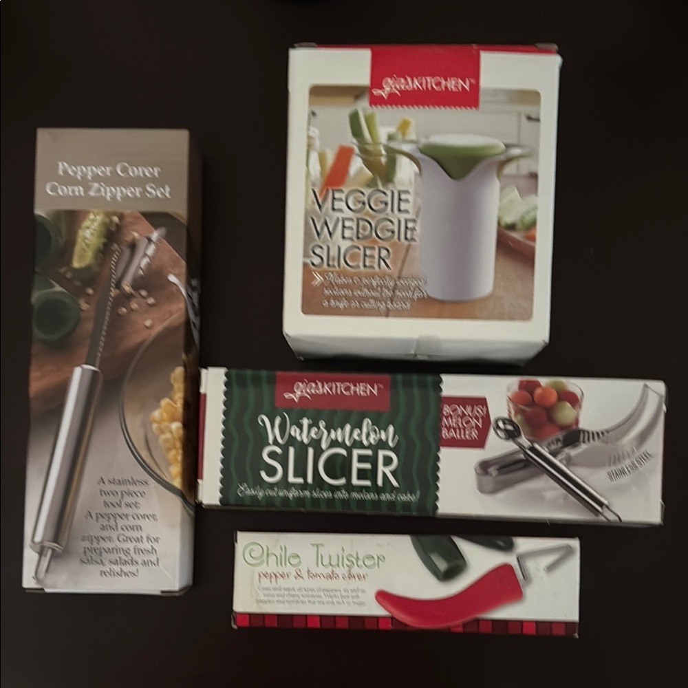 Kitchen Utensil Bundle - Slicer/Wedger/Twister/Zipper